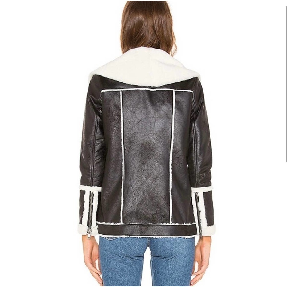 Anthropologie: Chaser Faux Suede Shearling Jacket​​​​​​​​​​​​ - Picture 2 of 8